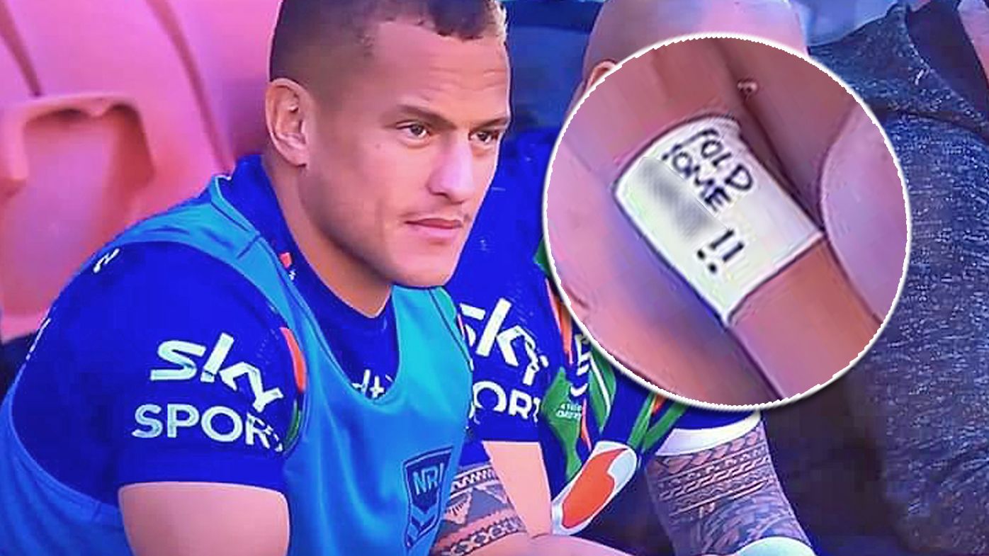 NRL confirms Warriors prop Kane Evans 'will be dealt with' after 'offensive' message appeared on game day