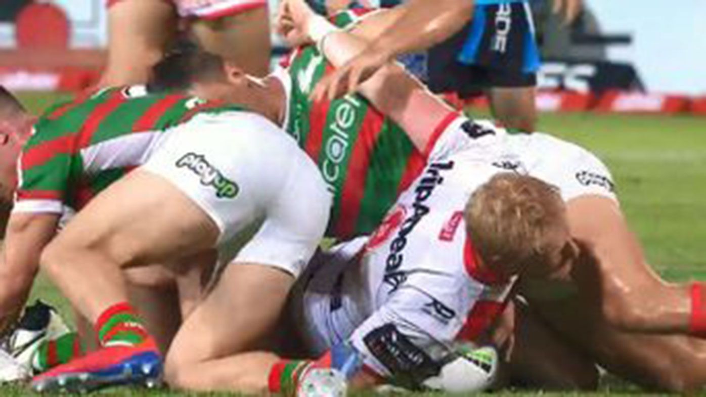 Liam Knight is under scrutiny for this tackle.
