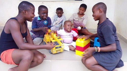 New pictures show Hope playing with children, looking much happier. (Facebook/Anja Ringgren Loven)