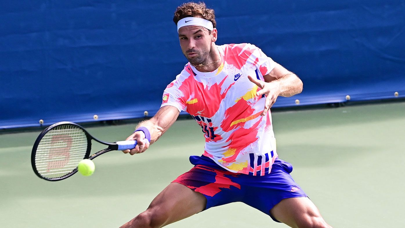 Grigor Dimitrov in action in Cincinnati