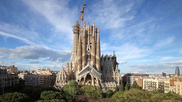 The Sagrada Familia sits in the centre of Barcelona.
