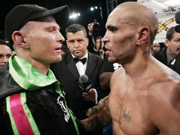 Danny Green and Anthony Mundine. (AAP)