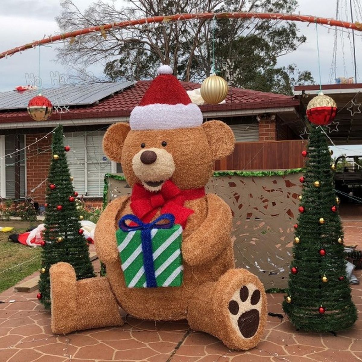 teddy bear christmas lights