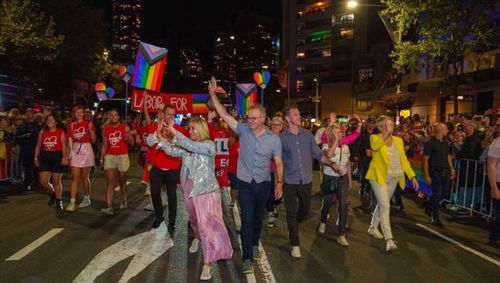 Anthony Albanese has become the first ever sitting prime minister to march﻿ in the Sydney Gay and Lesbian Mardi Gras parade
