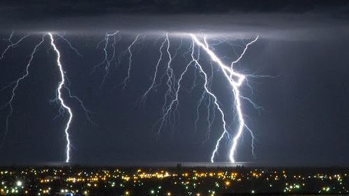 This photo was taken from a balcony in the Adelaide CBD.