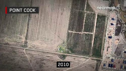 An aerial image of Point Cook eight years ago. Picture: NearMap