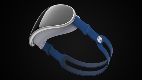 O imagine arată cum ar putea arăta o cască de realitate virtuală realizată de Apple.