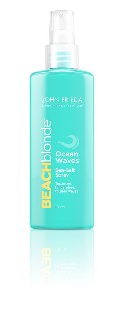 <a href="https://www.priceline.com.au/john-frieda-beach-blonde-ocean-waves-sea-salt-spray-150-ml" target="_blank">John Frieda Beach Blonde Ocean Waves Sea-Salt Spray, $16.99, johnfrieda.com</a>