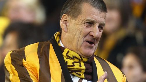 Former Victorian Premier Jeff Kennett in his Hawthorn AFL club garb. (Getty)