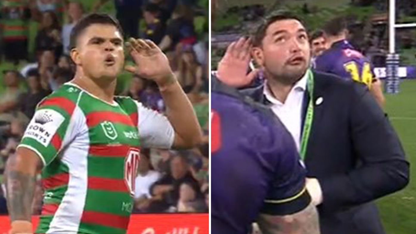 Rabbitohs angry with Brandon Smith after Storm gun's mockery of Latrell Mitchell