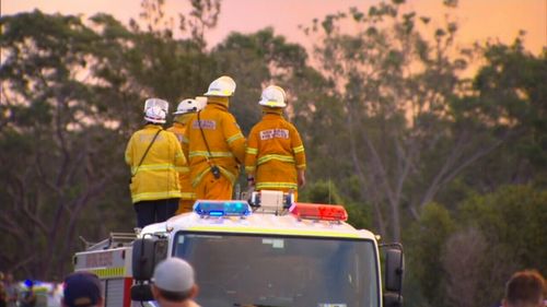 More than 500 firefighters in almost 100 fire trucks are fighting the blaze. (9NEWS)