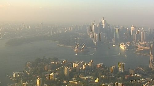 Much of the haze is caused by hazard reduction burns in the city's south.