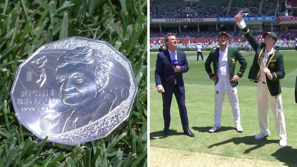 Cricket: Benaud returns to the middle for coin toss