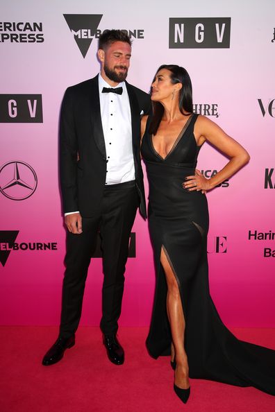 MELBOURNE, AUSTRALIA - NOVEMBER 30: Shaun Hampson and Megan Gale attend the NGV Gala 2019 at the National Gallery of Victoria on November 30, 2019 in Melbourne, Australia. (Photo by Graham Denholm/Getty Images for NGV)
