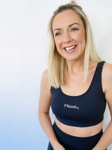 Louise McCann creator of activewear brand Moody, which donates profits to mental health charities