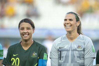 Lydia Williams and Sam Kerr