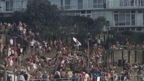 Hundreds of partygoers have been filmed gathering in North Bondi.