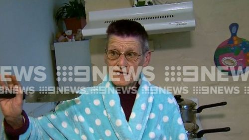 Marla Priest described her terror when three men broke into her Sydney home and threatened her with a large blade.