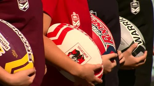 The Broncos, Roosters, Dragons and Warriors are the founding clubs for the NRL women's competition. (9NEWS)