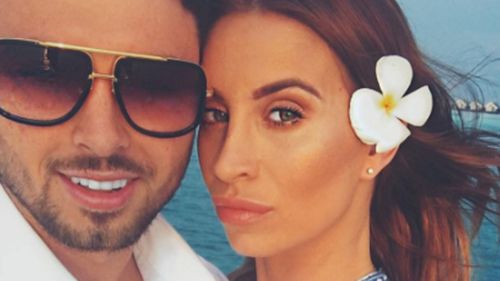 Arthur Collins and his ex-girlfriend, 'The Only Way is Essex' star Ferne McCann. (Supplied)