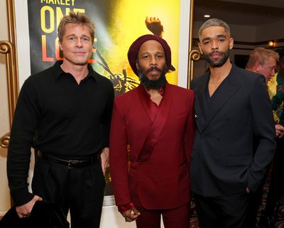 Brad Pitt, Ziggy Marley, and Kingsley Ben-Adir 