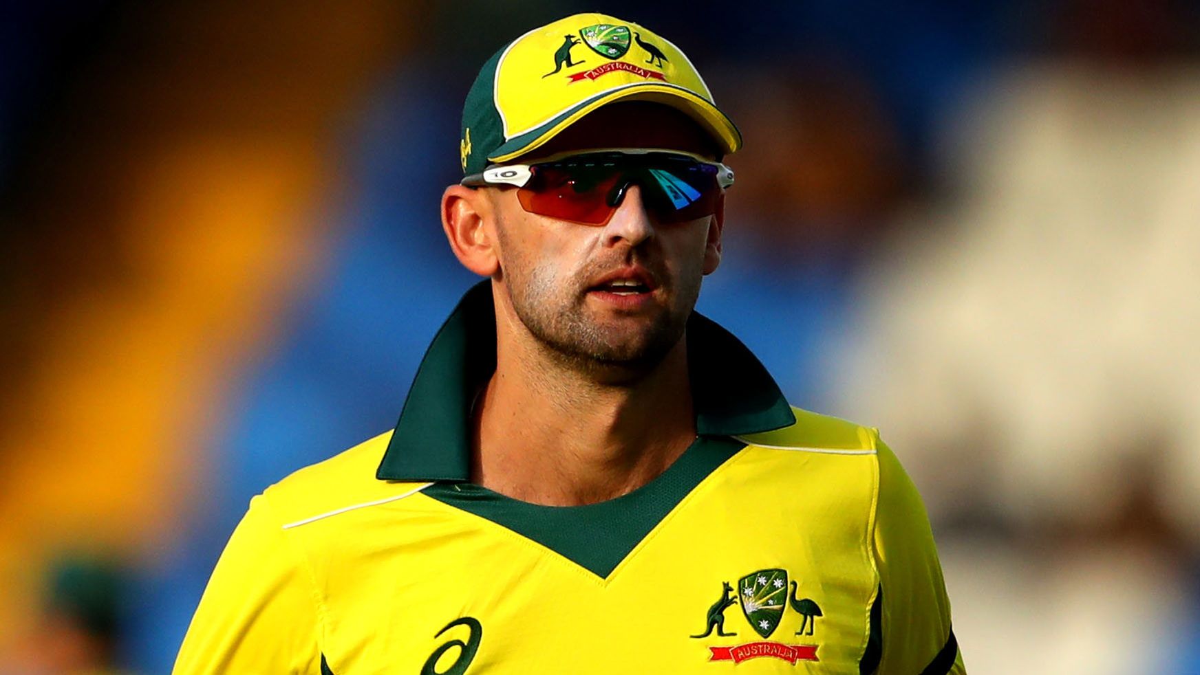 Nathan Lyon pictured in a one-day international in 2019.