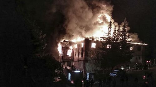 Eleven children and caretaker killed in Turkish girls dormitory fire