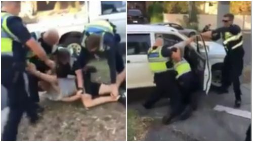 The arrest unfolded in Seaford yesterday afternoon. (9NEWS)