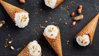 Recipe: <a href="https://kitchen.nine.com.au/2017/01/04/14/53/banana-coconut-and-peanut-butter-ice-cream" target="_top">Banana, coconut and peanut butter ice-cream</a>