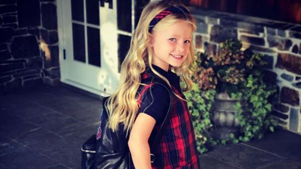 Blonde ambition: little Maxwell had her hair darkened to be Belle from Beauty and the Beast. Image: Instagram/@jessicasimpson