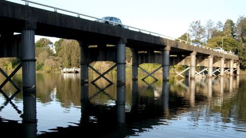 The woman managed to swim to the river bank and was later taken to hospital for treatment.