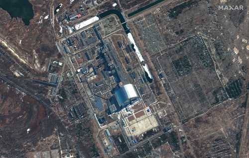 Satellite image Chernobyl nuclear facilities