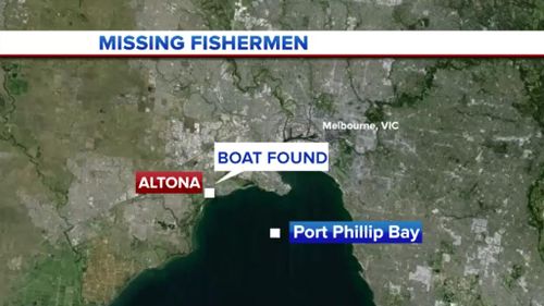 The Sunshine West men had been fishing in Port Phillip Bay. (9NEWS)