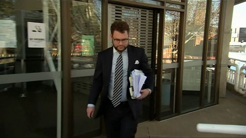 His lawyer Luke Vozella told 9NEWS he had nothing to say as he left court. Picture: 9NEWS