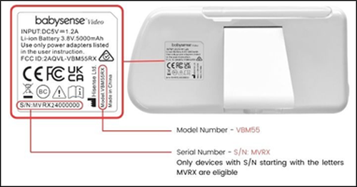 Baby monitor product recall