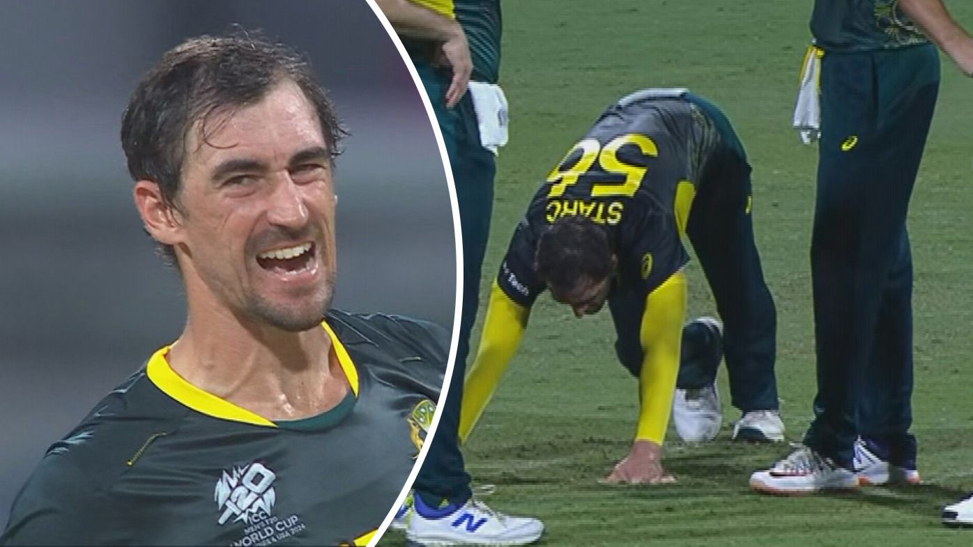 Mitchell Starc appeared to suffer a calf injury in Australia&#x27;s T20 World Cup tournament opener against Oman.