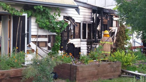 The Baptist church two blocks away sustained significant fire damage. (9NEWS)