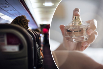 perfume on an airplane