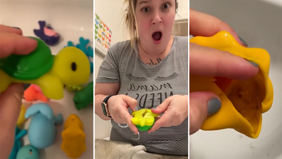 Mum's warning about mouldy bath toys