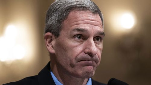 The rehearsal for the inauguration of President-elect Joe Biden was pushed back a day amid security concerns. Pictured here, Ken Cuccinelli on Capitol Hill March 11, 2020 in Washington, DC.