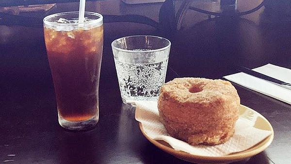 Brewtown Newtown cold drip and doughnut (Bobby May/Twitter)