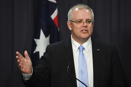 Treasurer Scott Morrison joined his Coalition counterparts in the press conference.