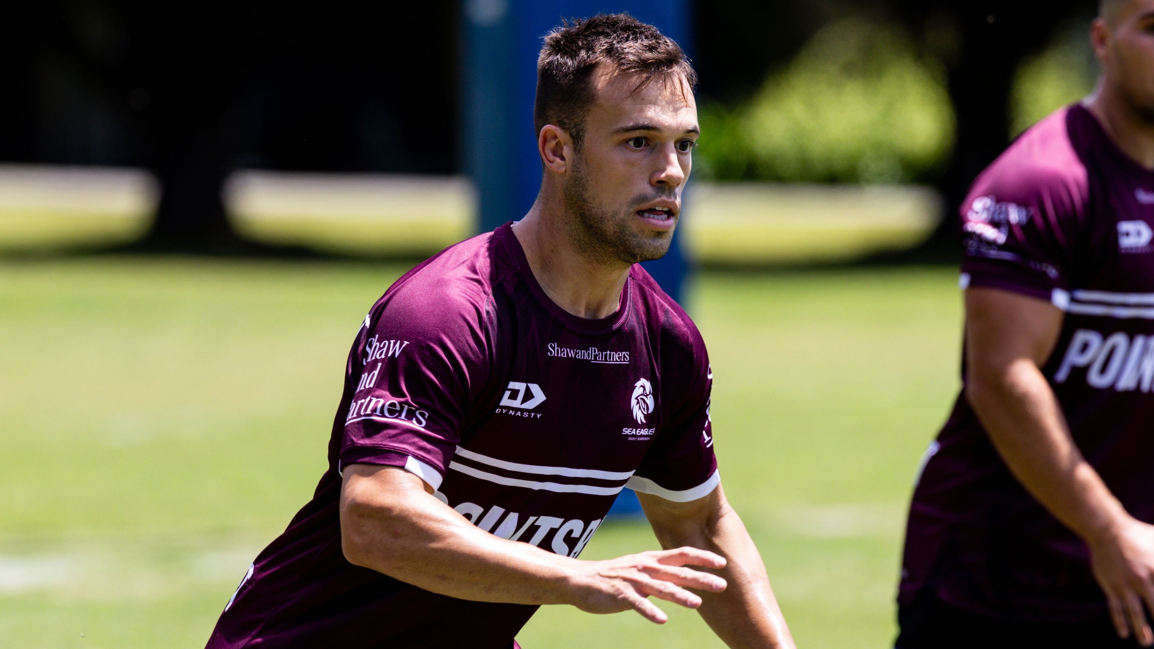 New Manly recruit Luke Brooks at Sea Eagles training at Sydney Academy of Sport and Recreation.