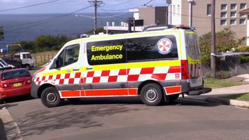 An ambulance following an alleged stabbing at Dover Heights