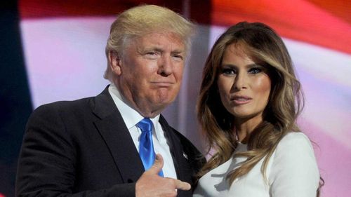 Donald Trump with wife Melania. (AP)