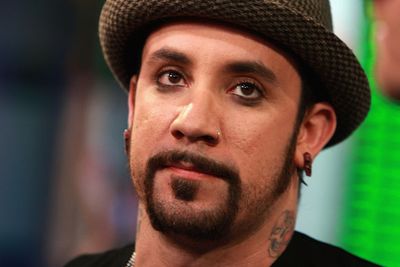 AJ McLean from the Backstreet Boys<br><br>The tatted-up Backstreet Boy suffered from drug and alcohol addiction, ending up in rehab in 2001, 2002 and 2011. <br _tmplitem="10"><br _tmplitem="10">Nowadays, his two-year-old baby daughter Ava, to wife Rochelle Deanna Karidis, is inspiring him to stay sober. In 2005, several tour dates were cancelled because AJ and Nick both had to go to rehab. <br _tmplitem="10"><br _tmplitem="10">In 2012, AJ told In Touch his sobriety is 'sporadic' and that 'I'm trying to be a good husband and a good father and deal with life on life's terms'.<br _tmplitem="10"><br _tmplitem="10">