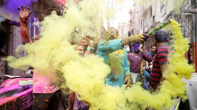 Holi celebrations in Jammu