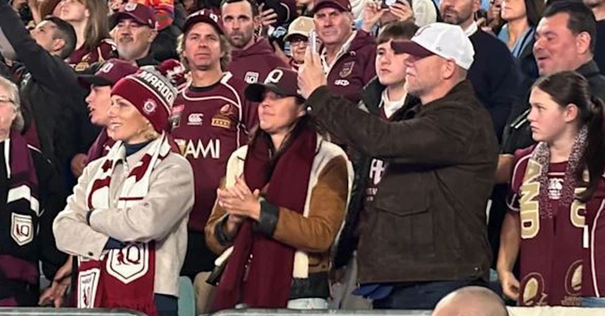Zara and Mike Tindall surprise State of Origin fans as they cheer Maroons to series win