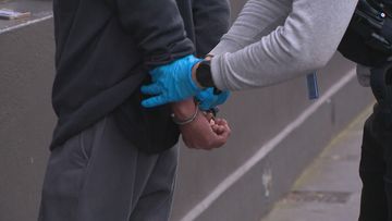 Police arrest a man after he allegedly shoplifted liquor on Chapel Street.