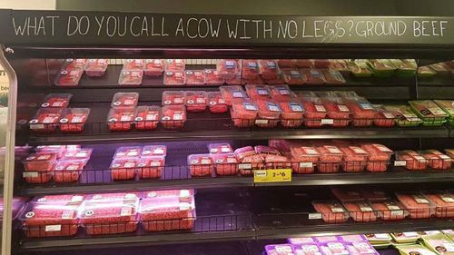 Woolworths’ cow humour upsets vegan customers